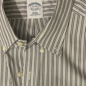 Brooks Brothers Black Striped Men's Shirt